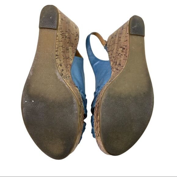 Apt. 9 Slingback Open Toe Wedge Cork Heel Sandals - Picture 9 of 10